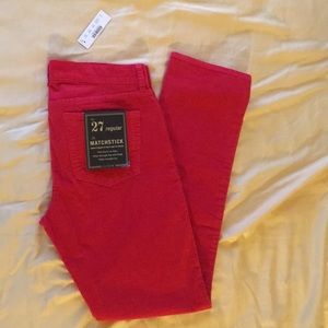 J. Crew NWT 27R red corduroy pants